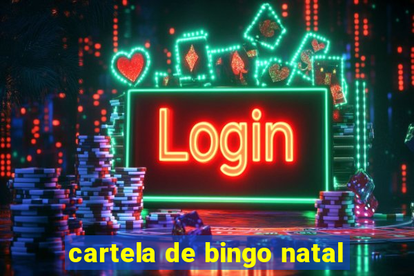 cartela de bingo natal