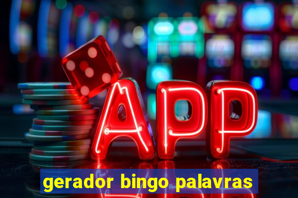 gerador bingo palavras