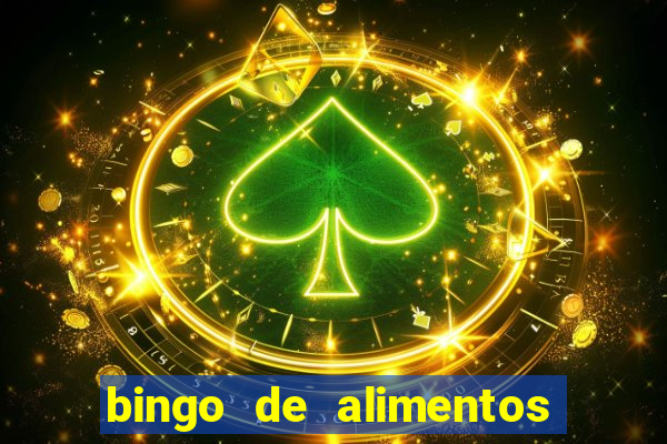 bingo de alimentos saludables para imprimir